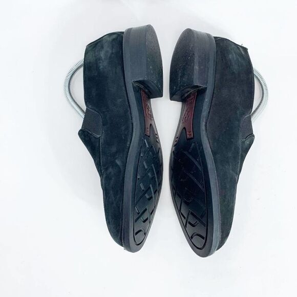 Ariat Shoes Womens 8 Loafers Black Leather Round Toe Low Top Slip On Suede - Picture 5 of 9
